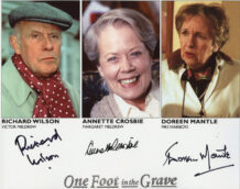 One foot in the grave cast