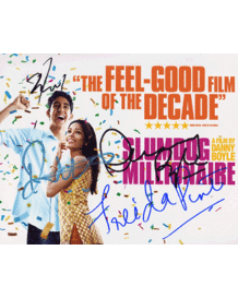 Slumdog Millionaire Cast Signed x 4