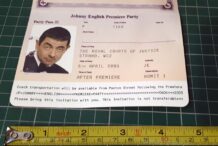 Johnny English premiere party ticket