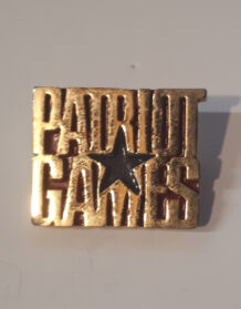 Patriot Games promotional pin badge