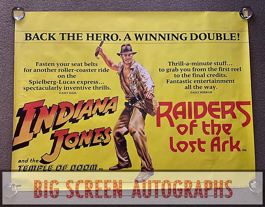 Indiana Jones Double bill UK quad poster