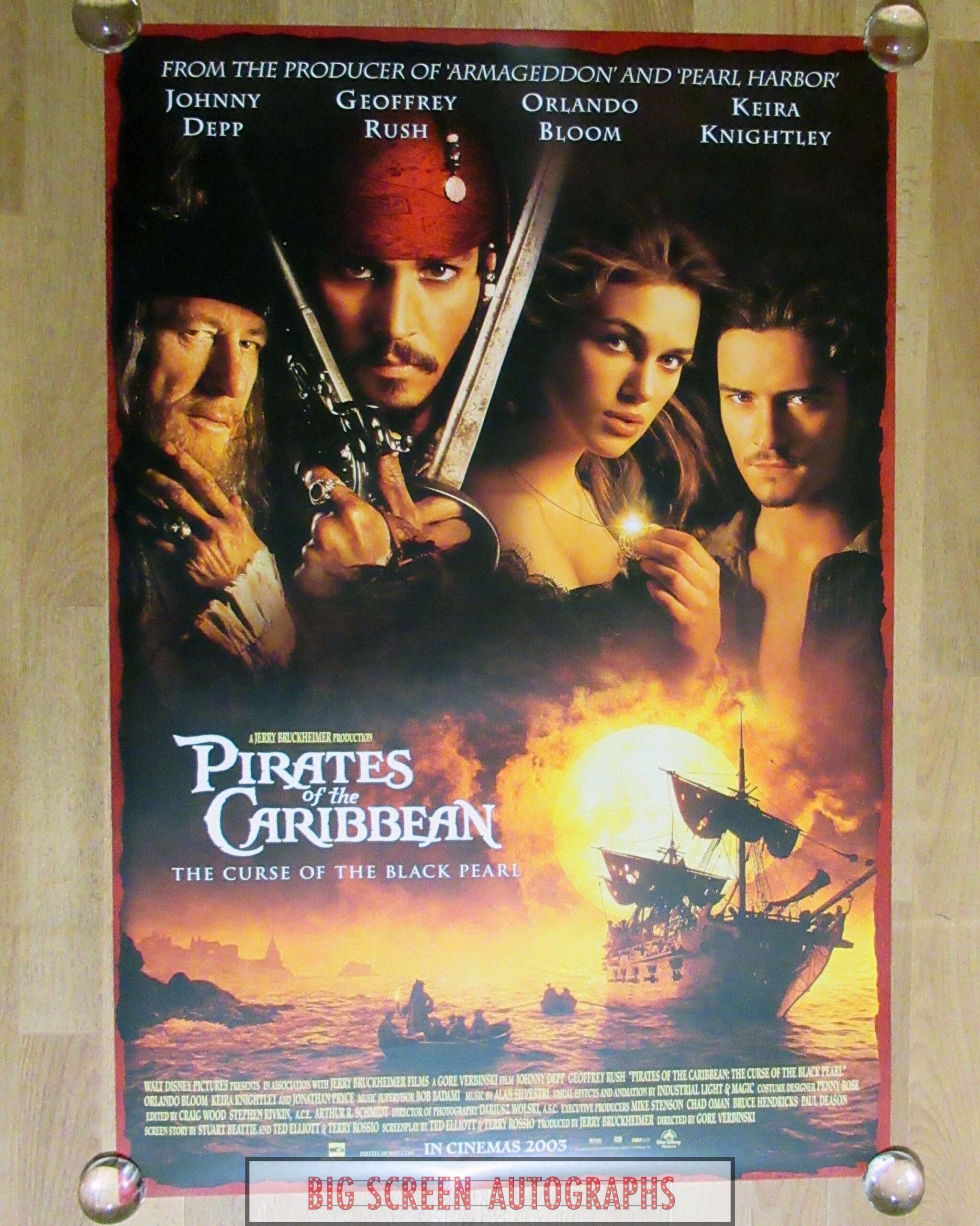 Pirates of the Caribbean Curse of the black pearl one sheet poster