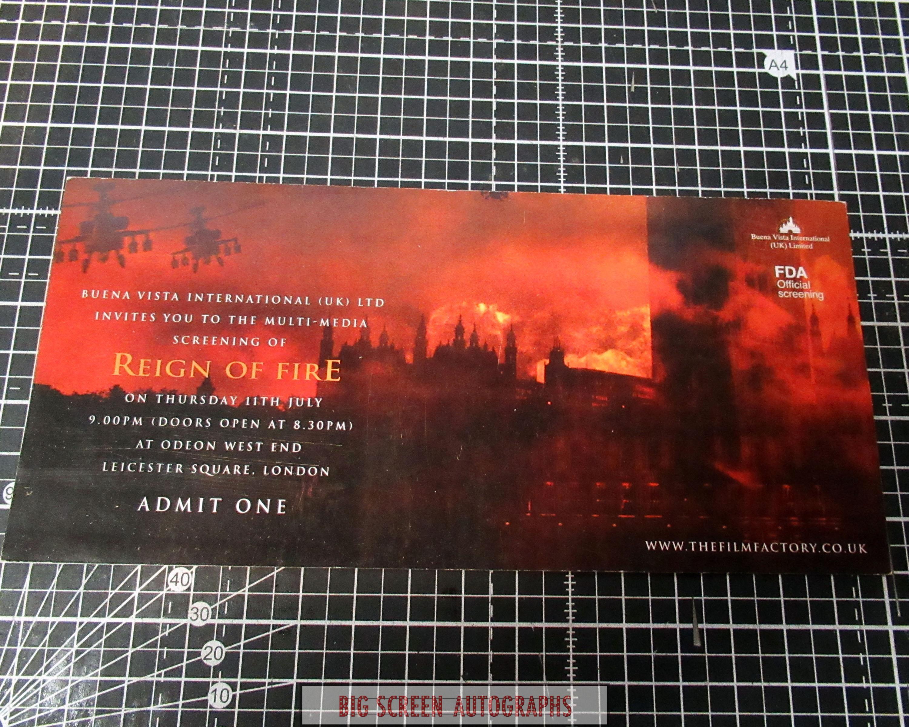 Reign of Fire screening ticket - Image 2