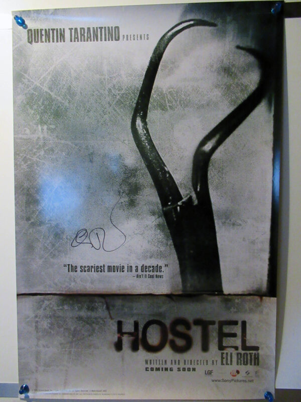 Hostel one sheet poster singed by Eli Roth | Big Screen Autographs