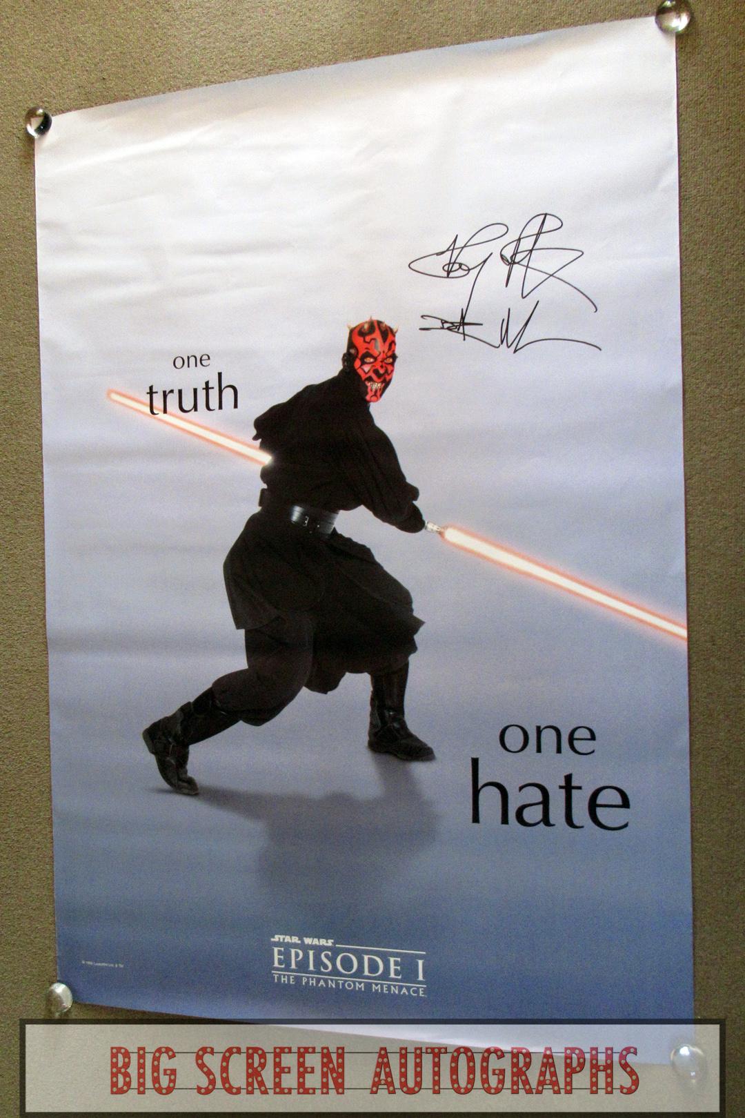 Star Wars Phantom Menace signed bus shelter poster - Image 2