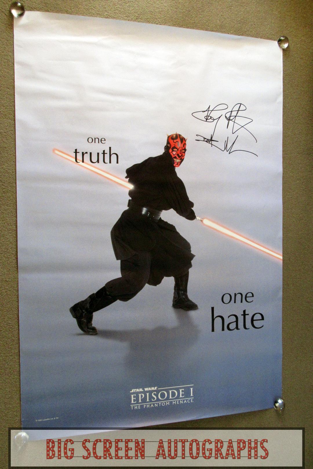 Star Wars Phantom Menace signed bus shelter poster - Image 7