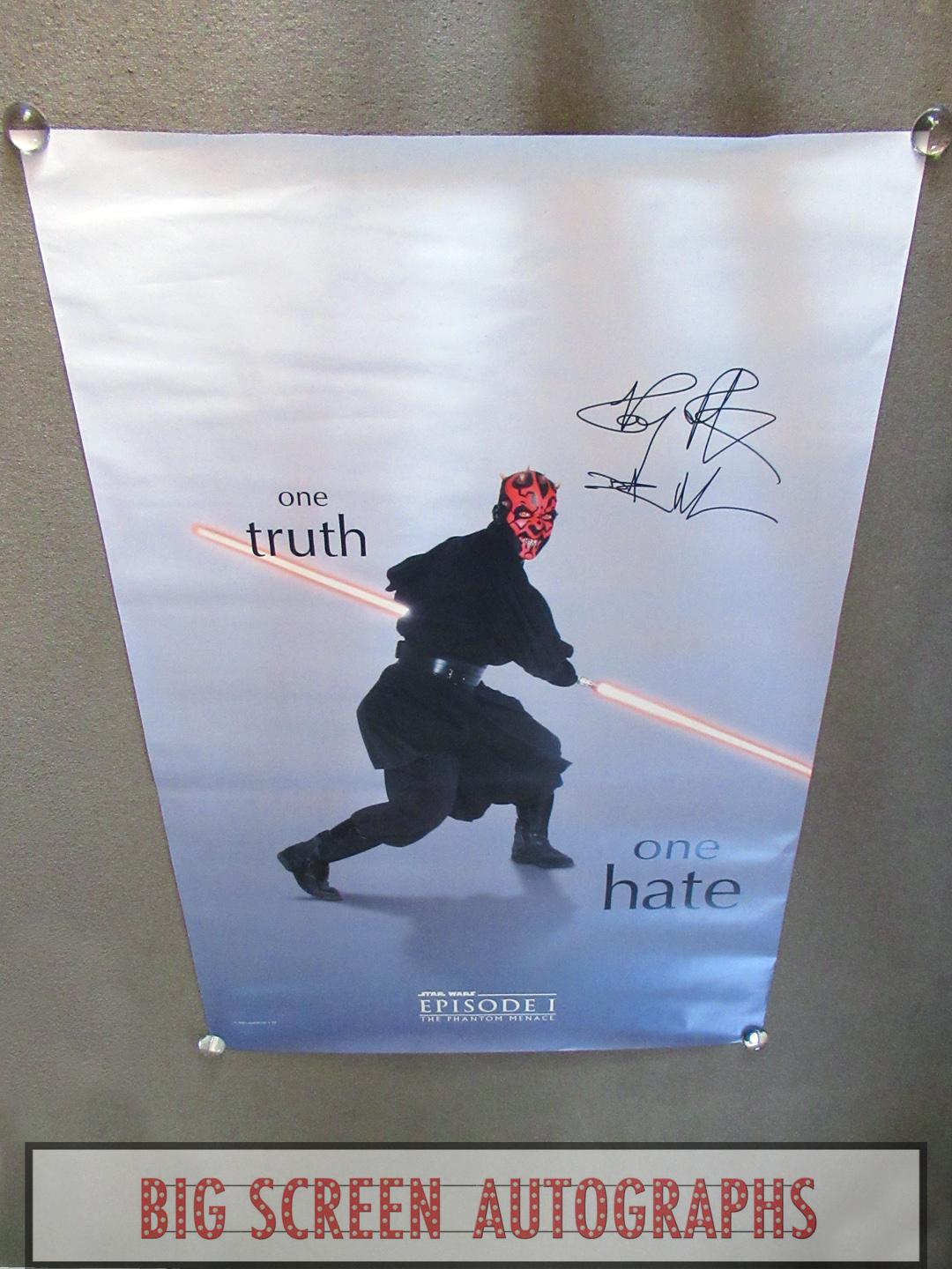 Star Wars Phantom Menace signed bus shelter poster - Image 6
