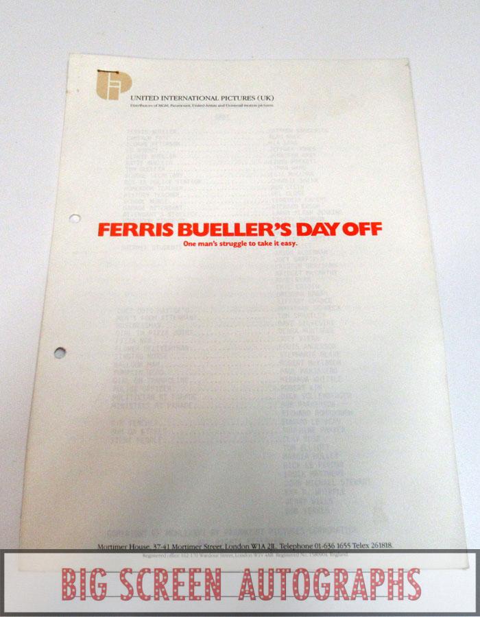 Ferris Bueller's Day Off production information
