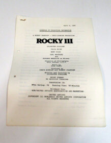 Rocky 3 production information
