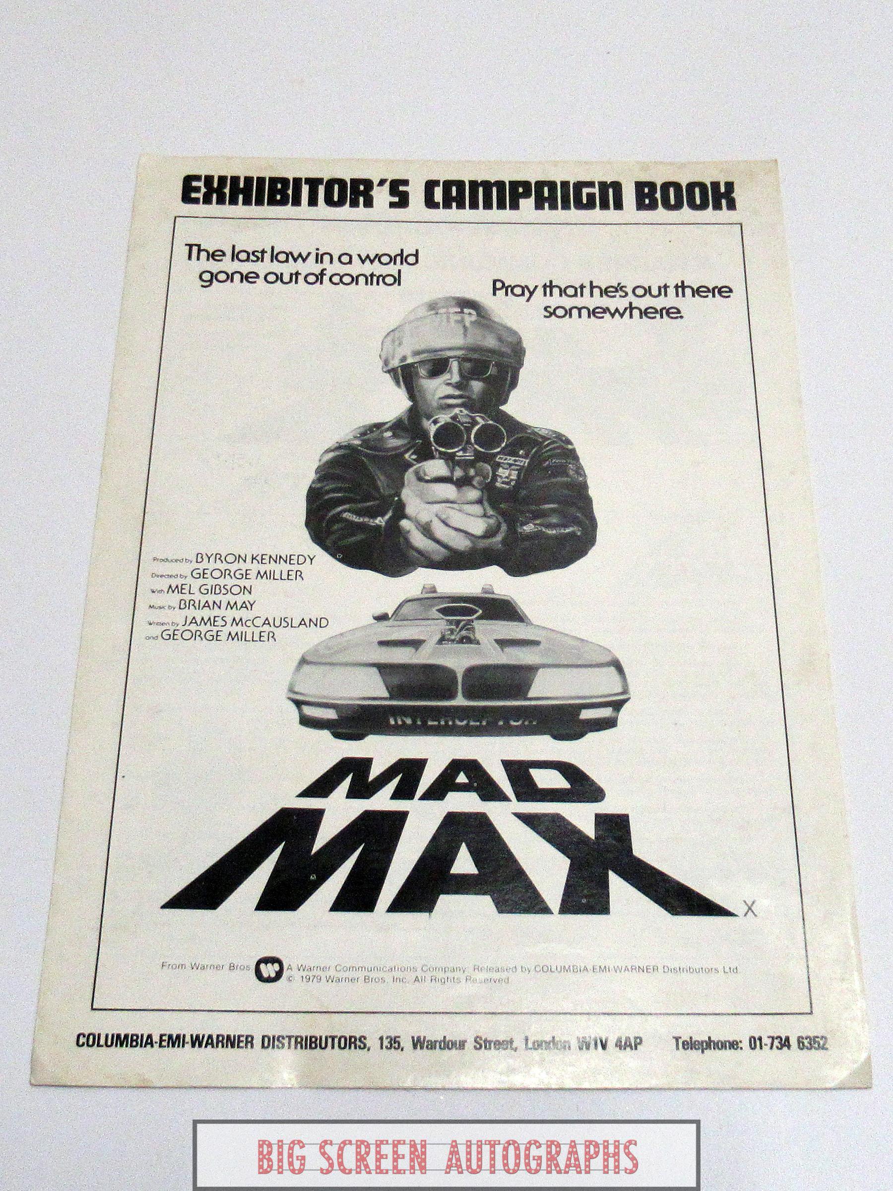 Mad Max exhibitor's campaign book