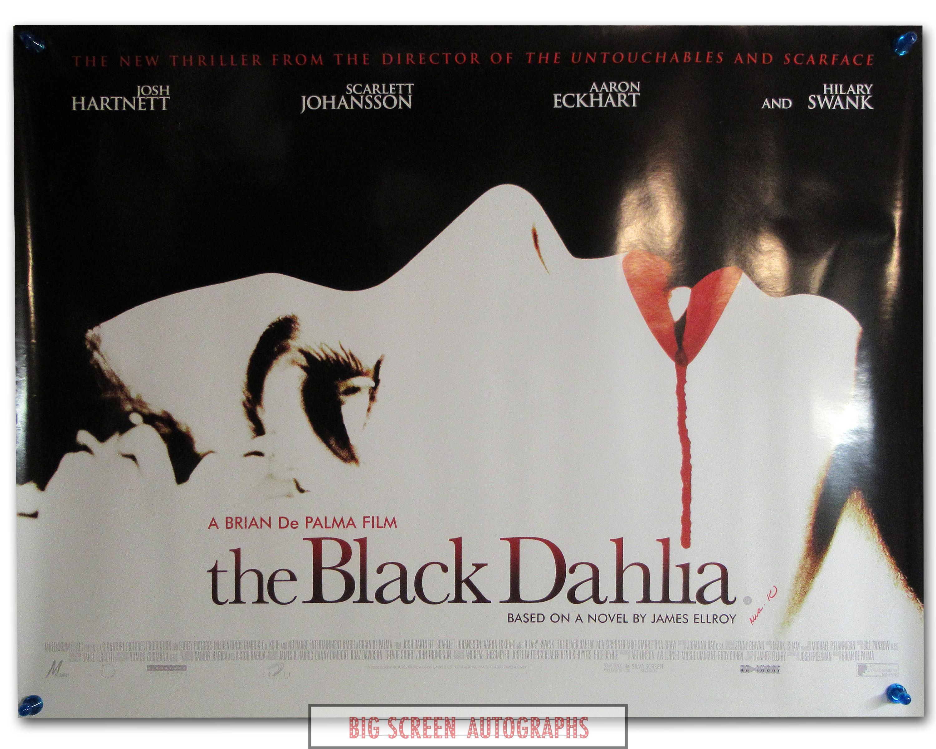 The Black Dahlia signed quad poster
