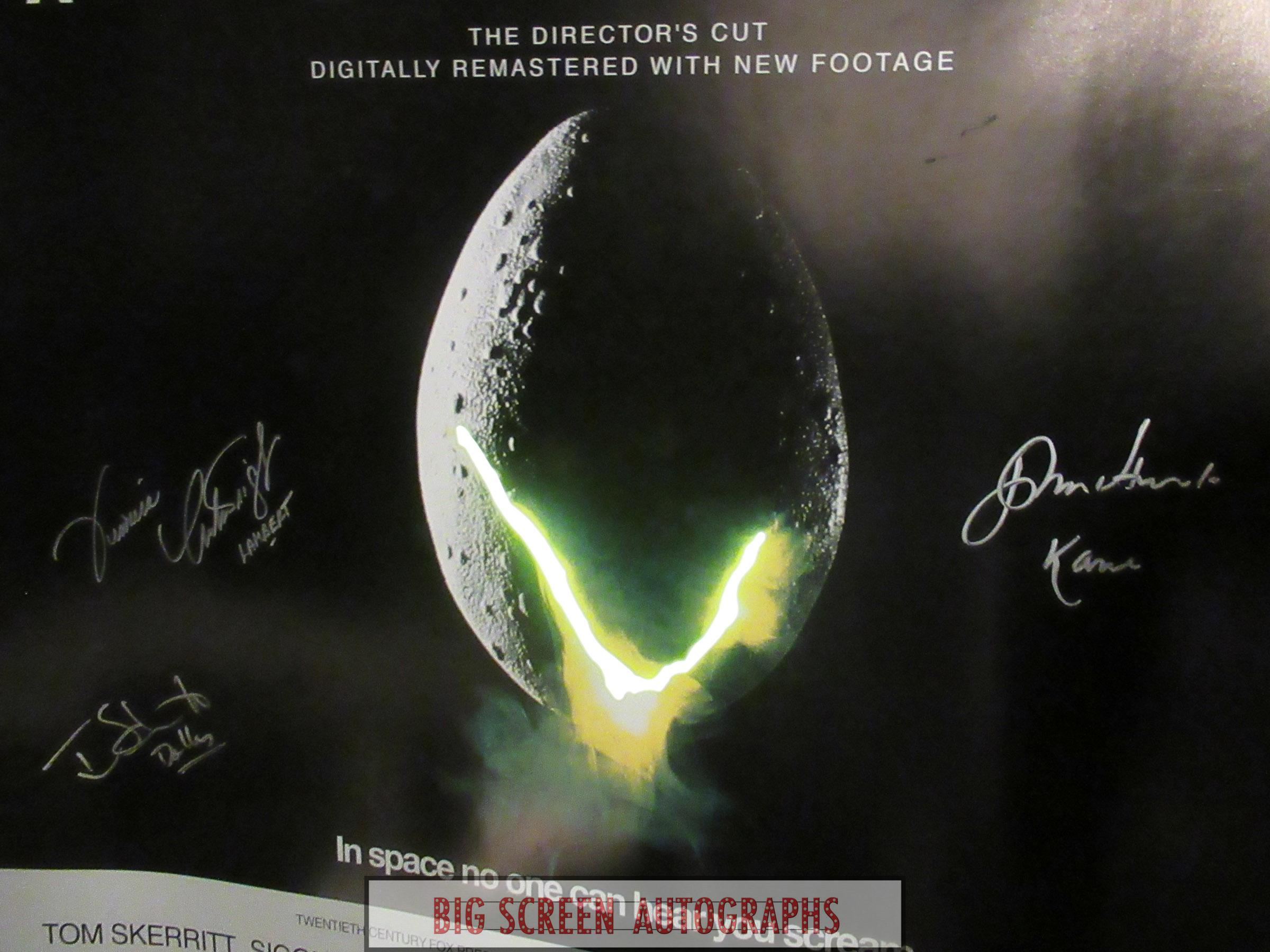 Alien Directors Cut L/E signed quad poster 'Glow' version | Big Screen ...