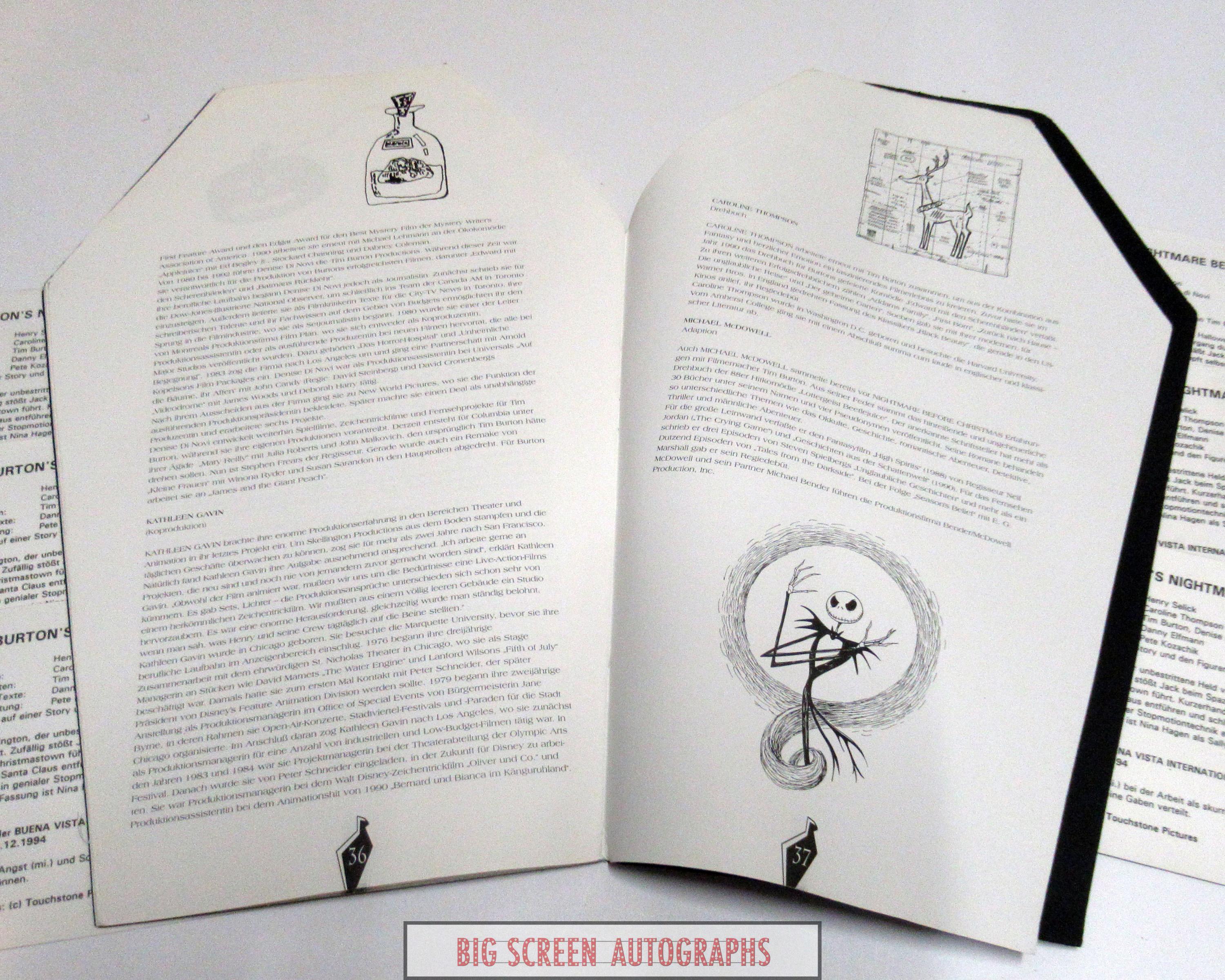 A Nightmare Before Christmas German press kit - Image 5
