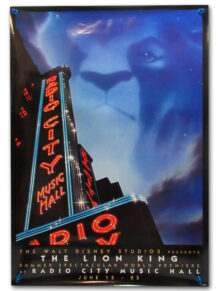 The Lion King 'Radio City' one sheet