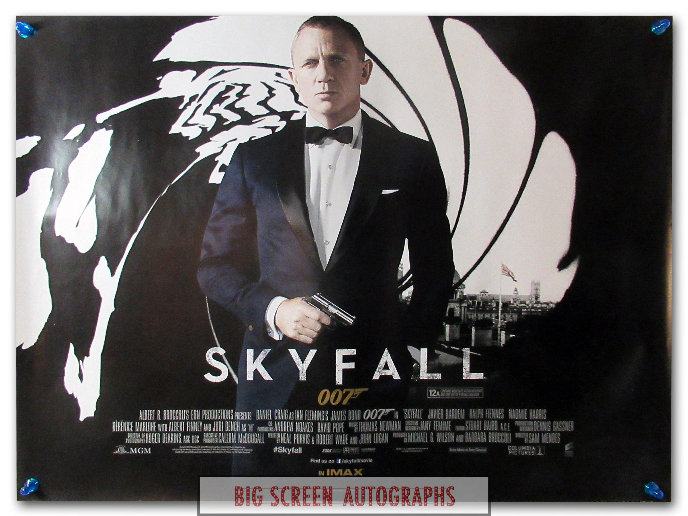 Skyfall quad poster | Big Screen Autographs