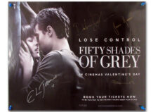 Fifty Shades Of Grey signed by 4 Quad poster