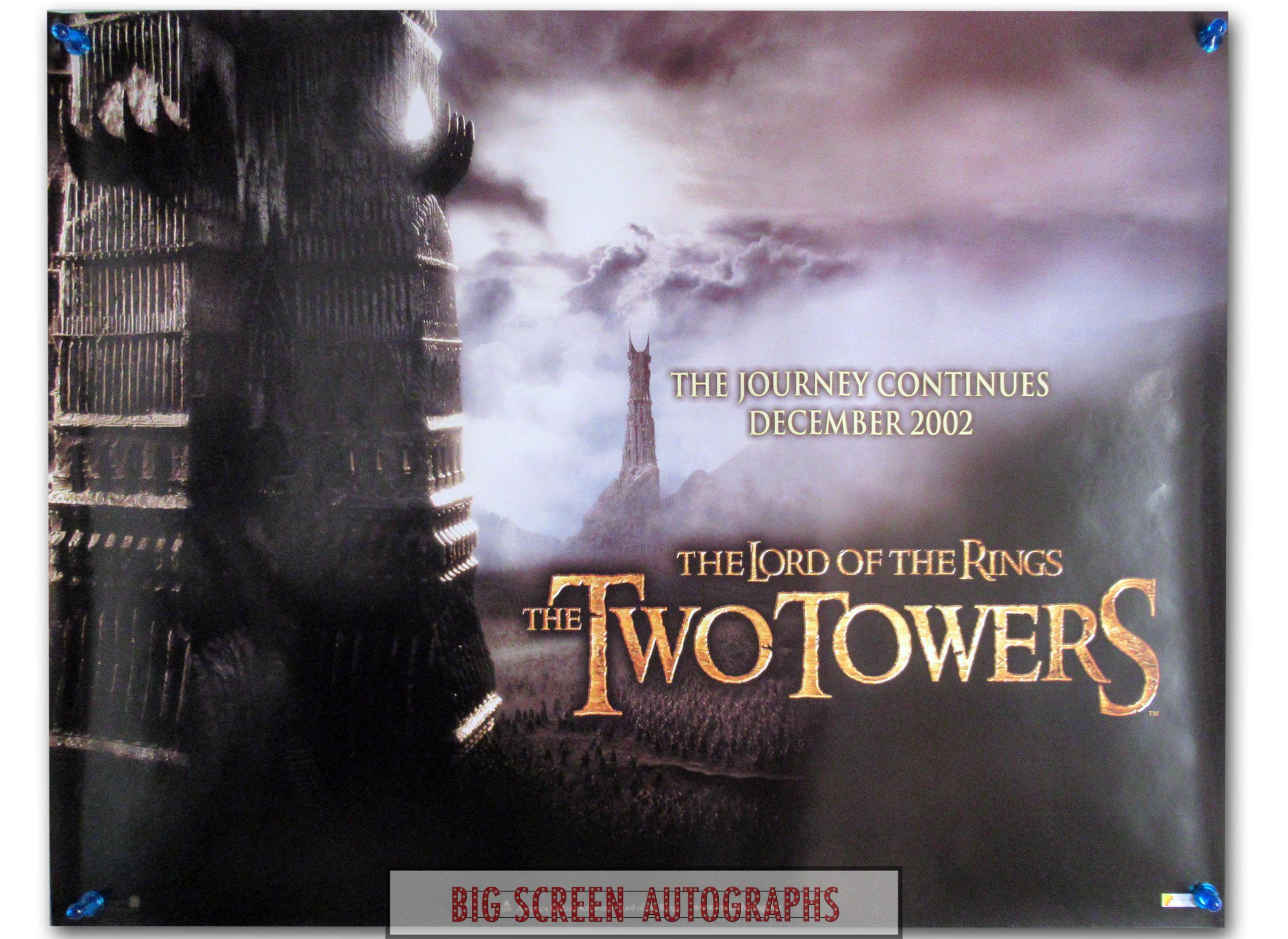 The Lord of the Rings The Two Towers quad poster A