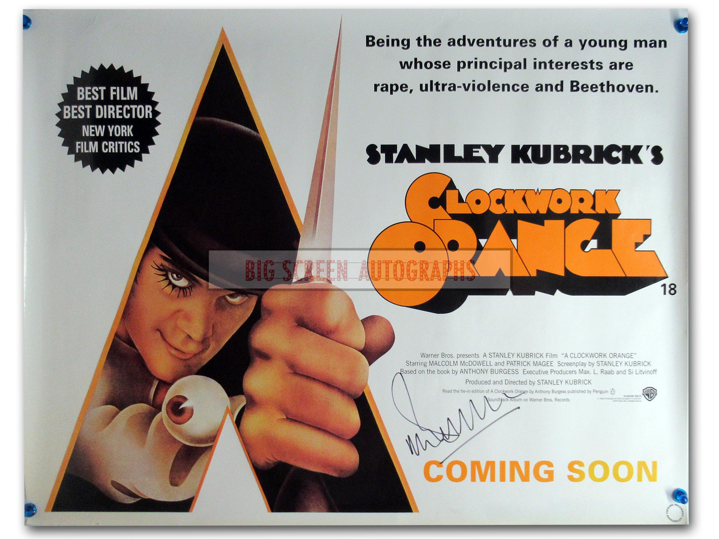 Clockwork Orange signed quad poster