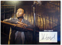 John Legend signed display