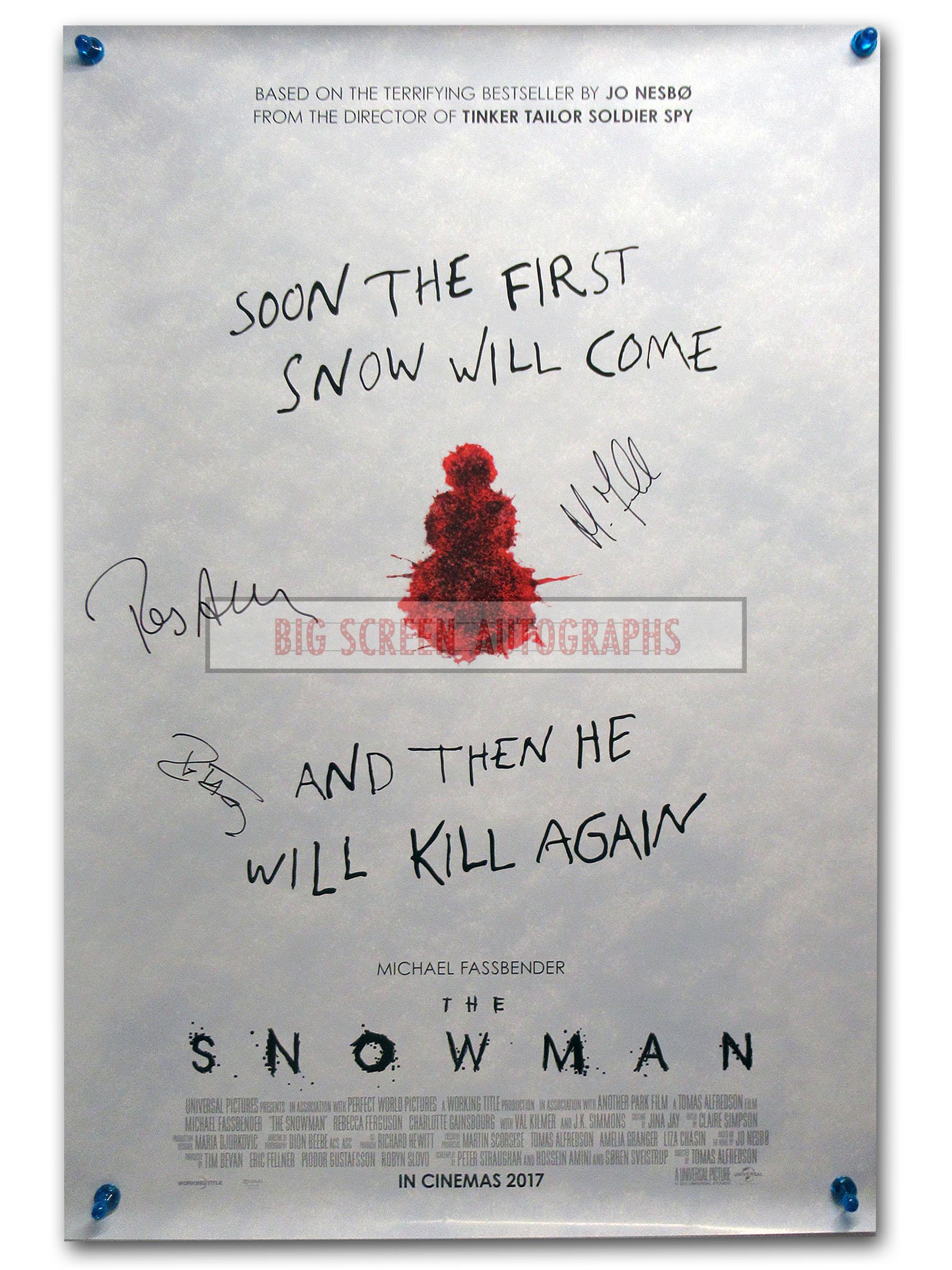 The Snowman signed one sheet poster