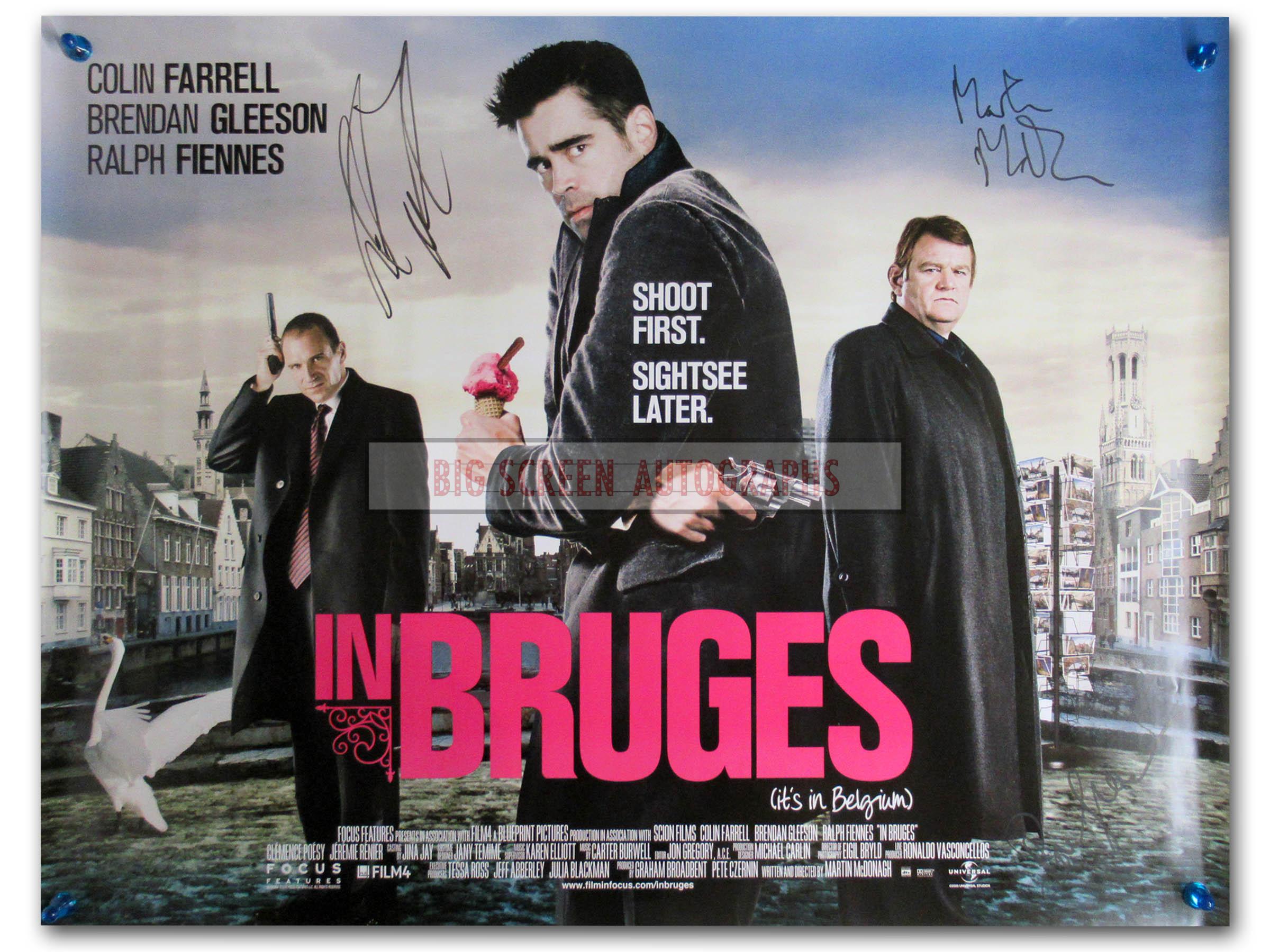 In Bruges signed quad poster