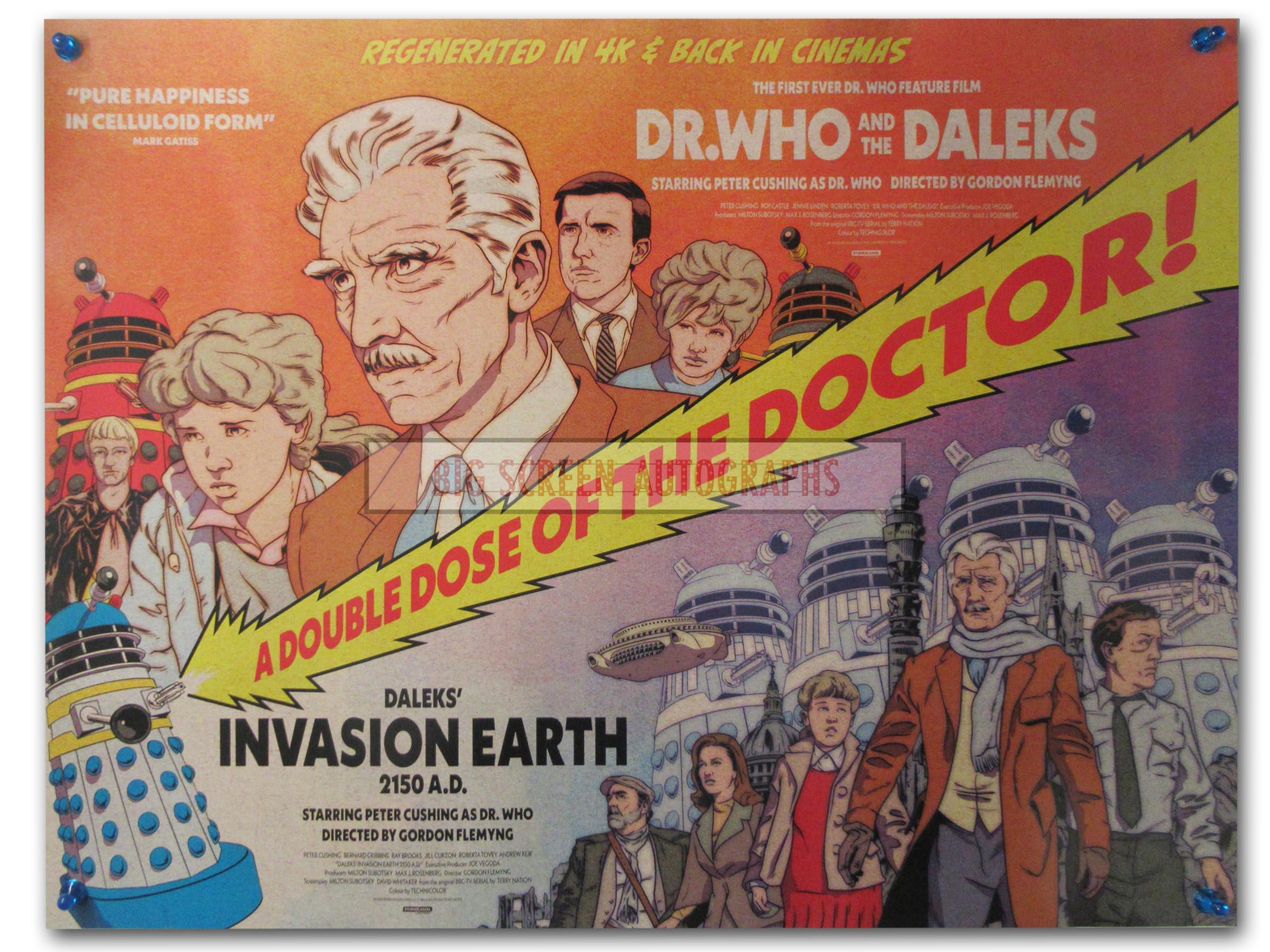 Dr. Who and the Daleks / Invasion Earth 2150 A.D. re-issue quad poster