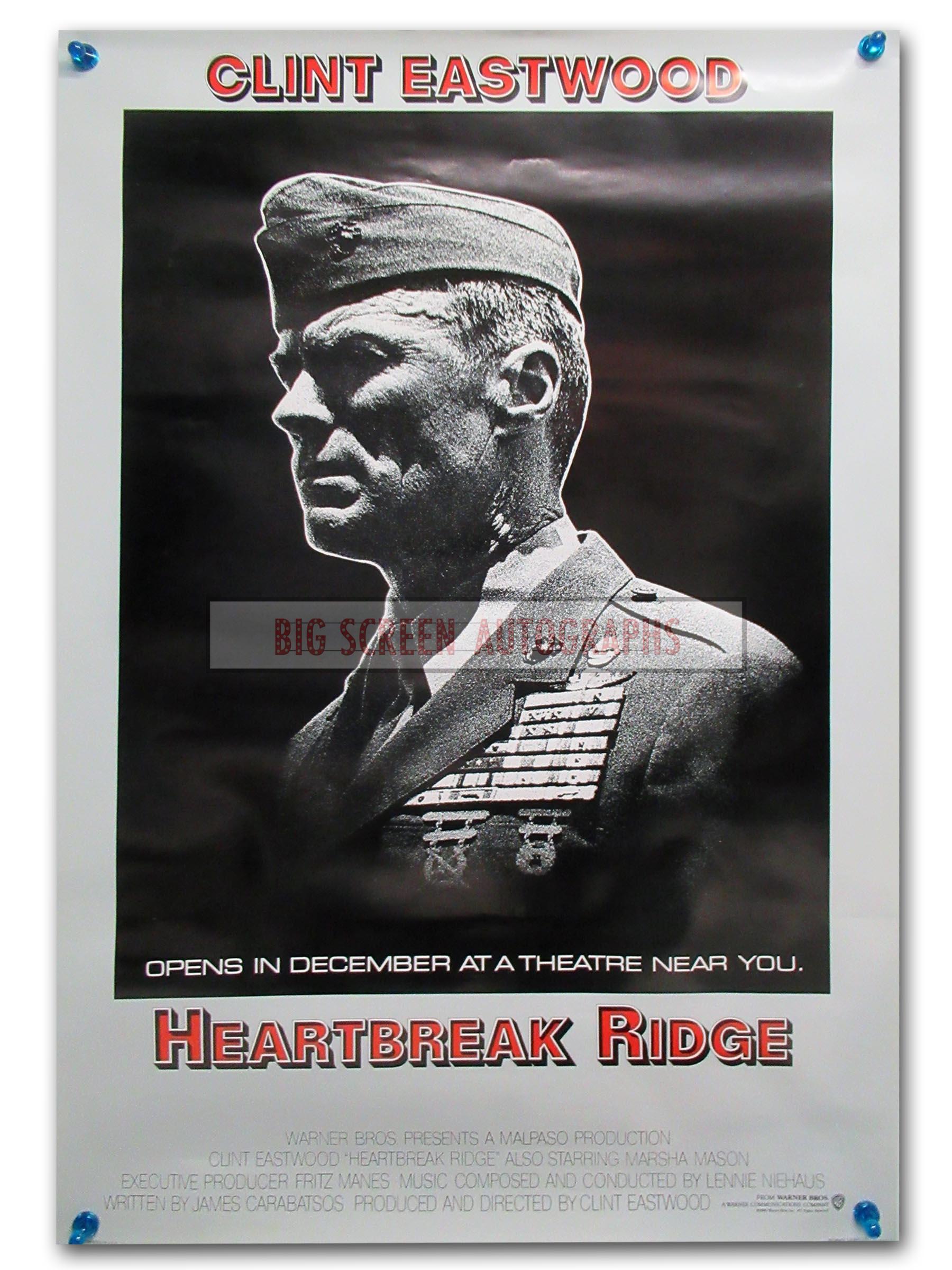 Heartbreak Ridge one sheet poster | Big Screen Autographs