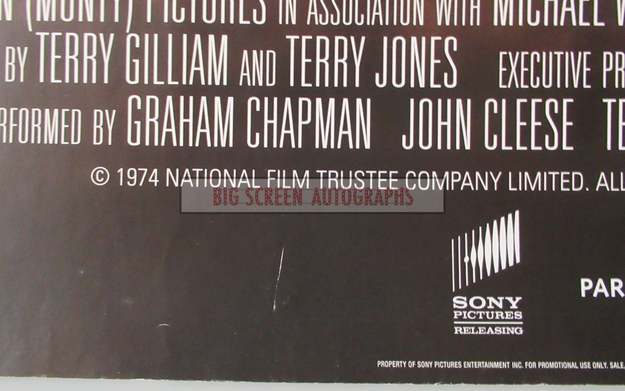 Monty Python's Holy Grail signed quad poster | Big Screen Autographs