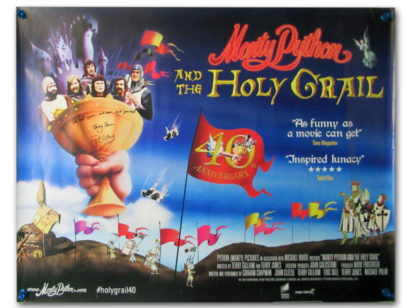 Monty Python's Holy Grail signed quad poster | Big Screen Autographs