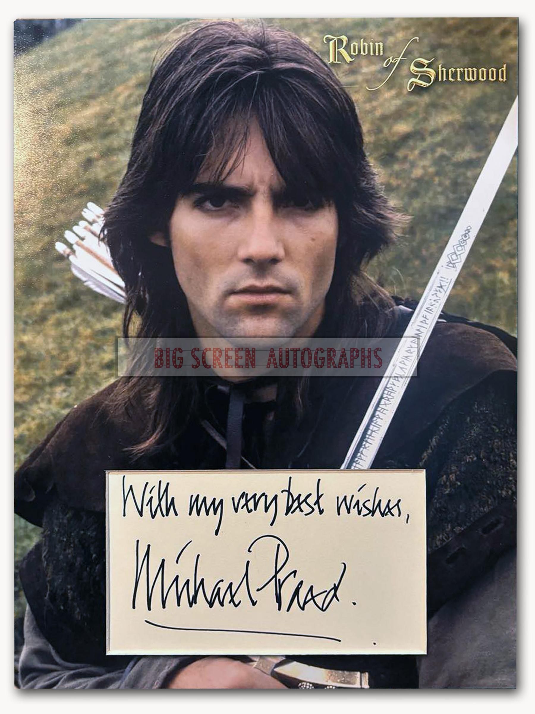Michael Praed signed display