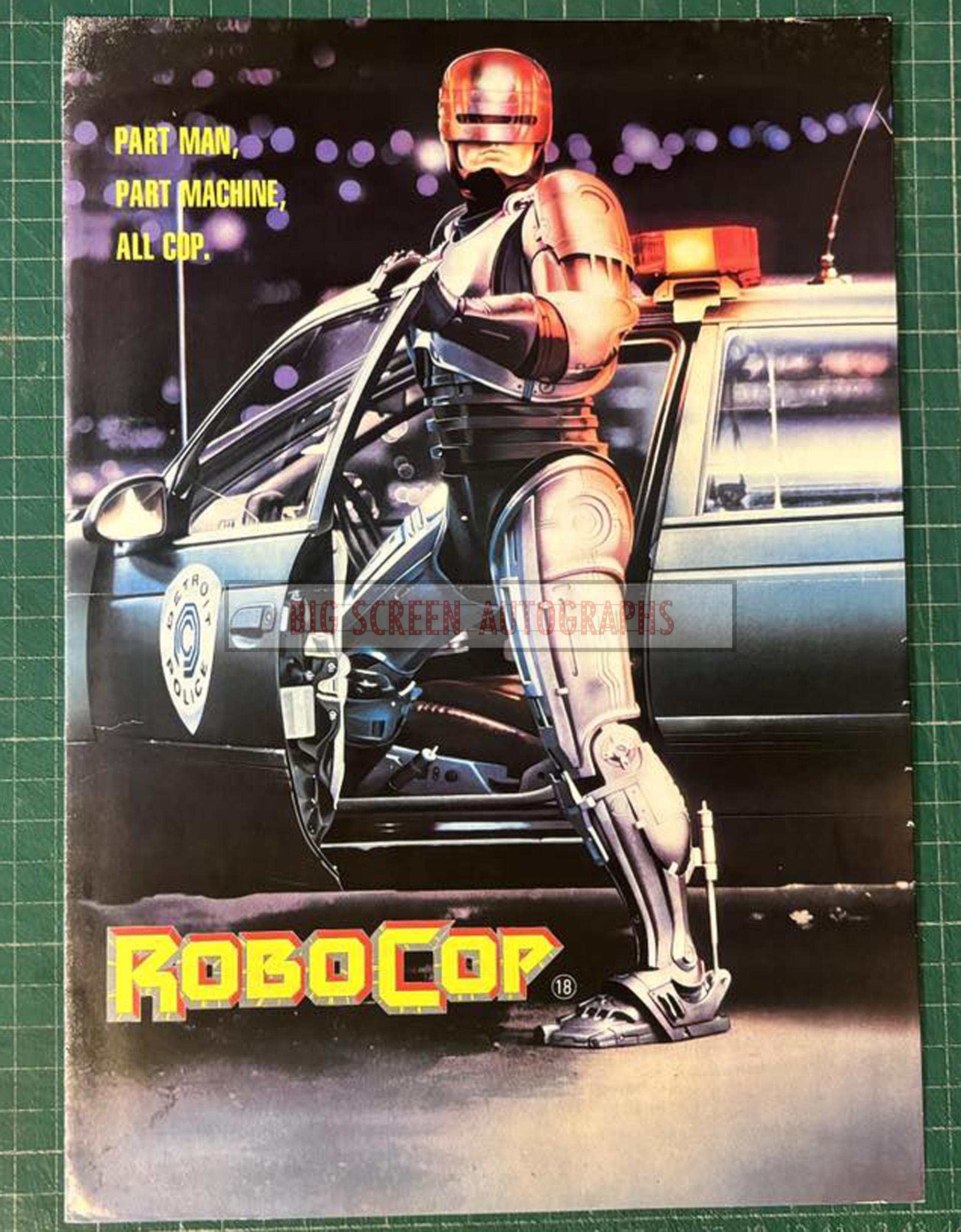 Robocop press synopsis | Big Screen Autographs