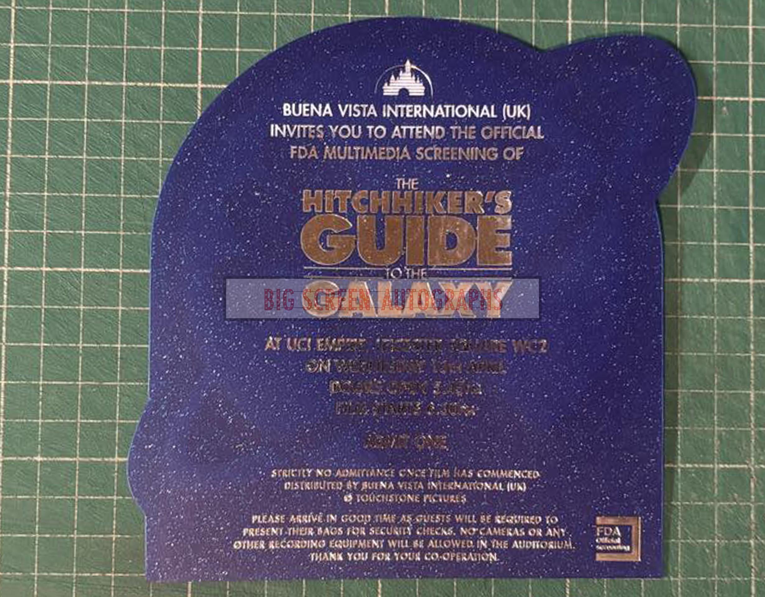 The Hitchhiker's Guide to the Galaxy press screening ticket - Image 2