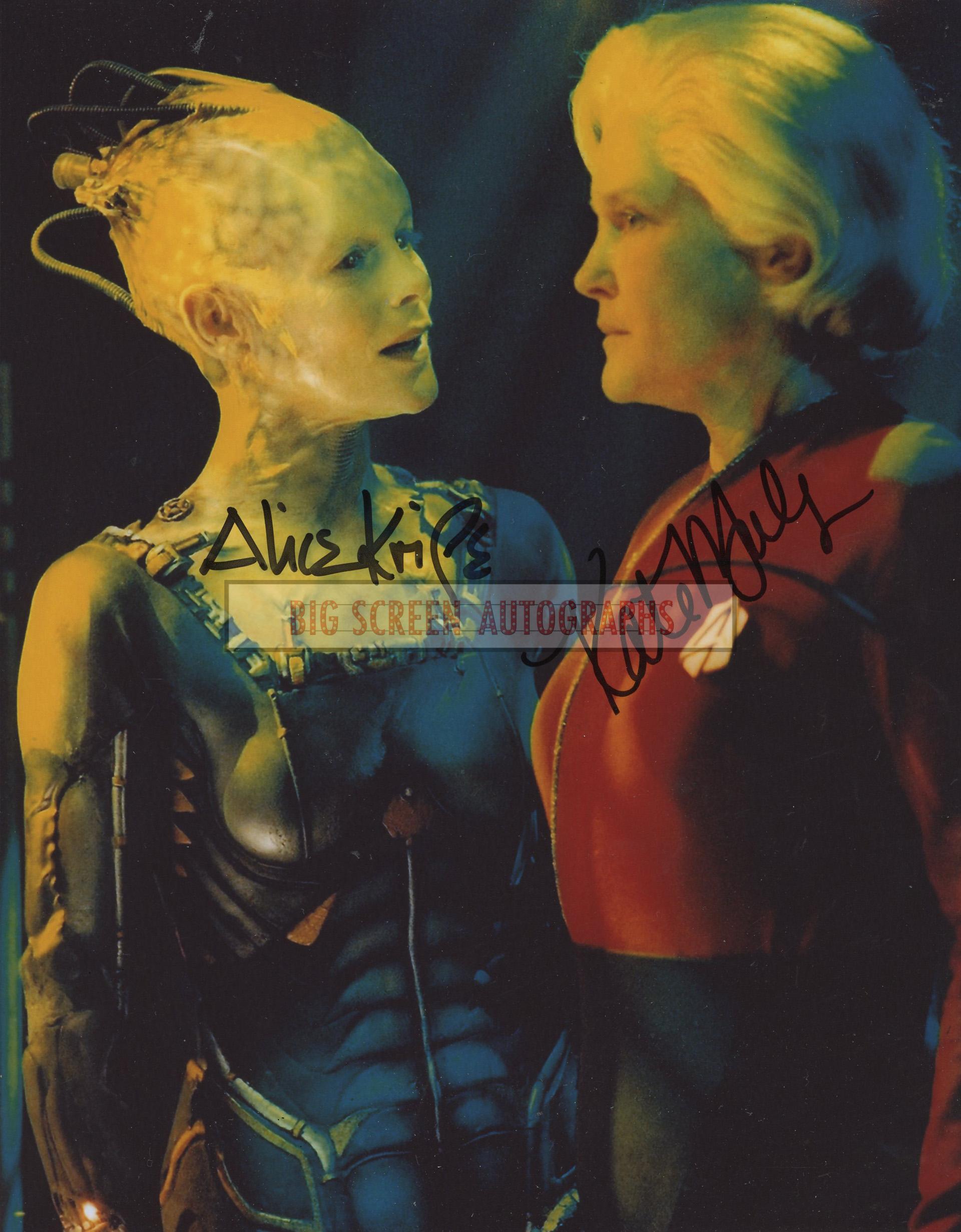 Kate Mulgrew Alice Krige signed photo | Big Screen Autographs