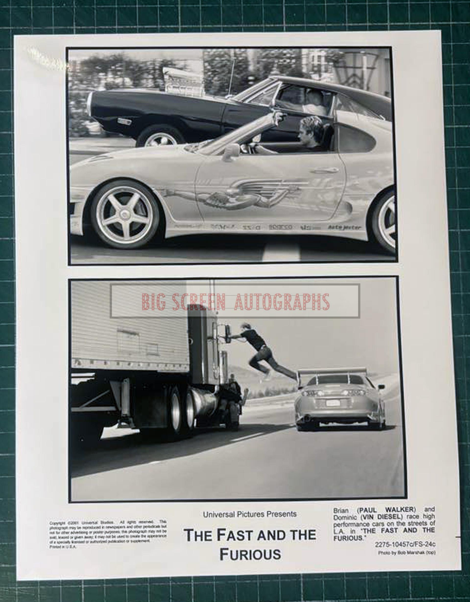 Fast and the Furious publicity photo C | Big Screen Autographs
