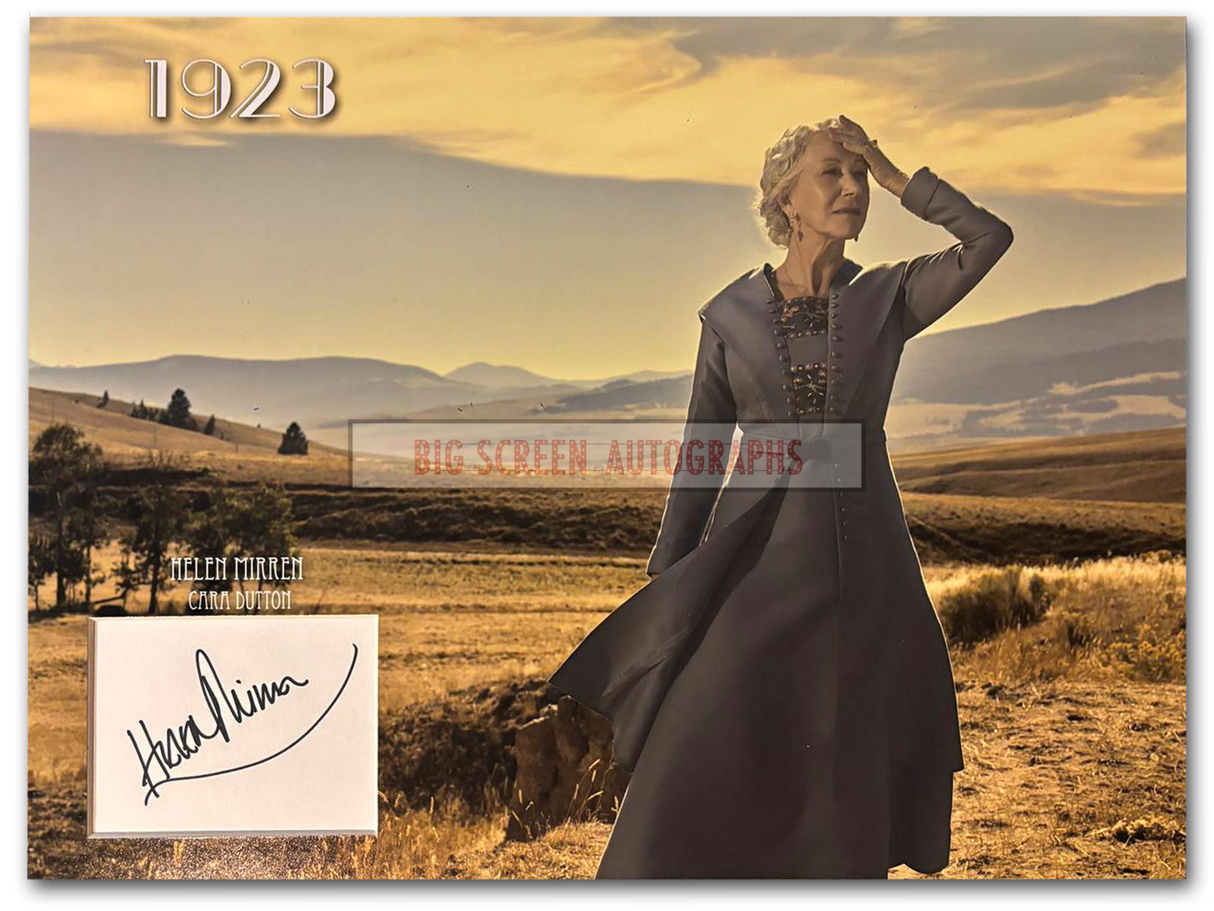 Helen Reddy Autographed Helen Mirren signed display | Big Screen Autographs