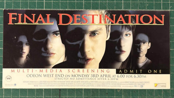 Final Destination press screening ticket | Big Screen Autographs