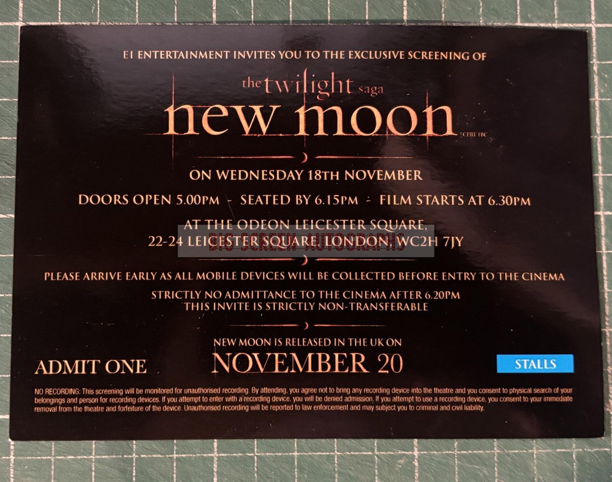 The Twilight Saga New Moon preview screening ticket A - Image 2