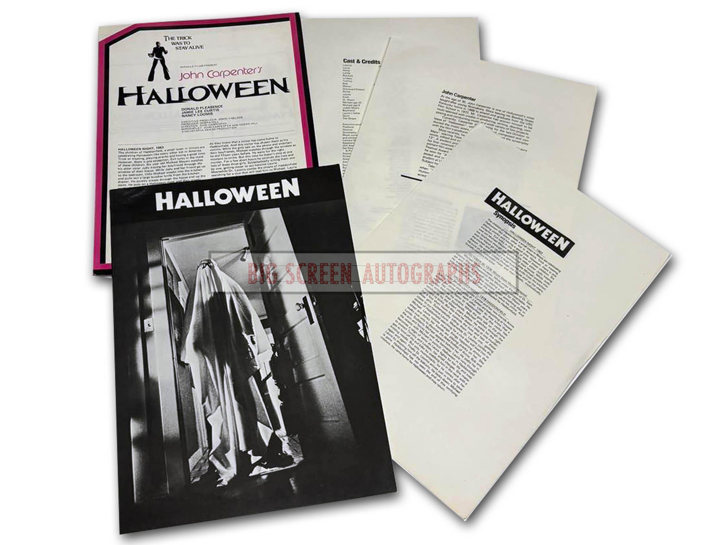 Halloween (1978) press release | Big Screen Autographs