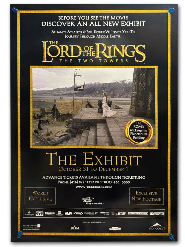 The Lord of the Rings Two Towers 'Exhibit' one sheet poster | Big ...