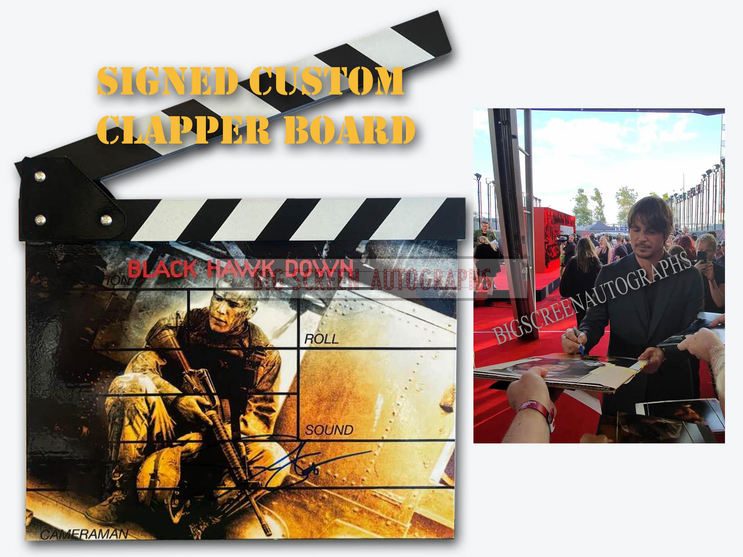 Custom Clapper Board Black Hawk Down signed custom clapper board | Big Screen Autographs