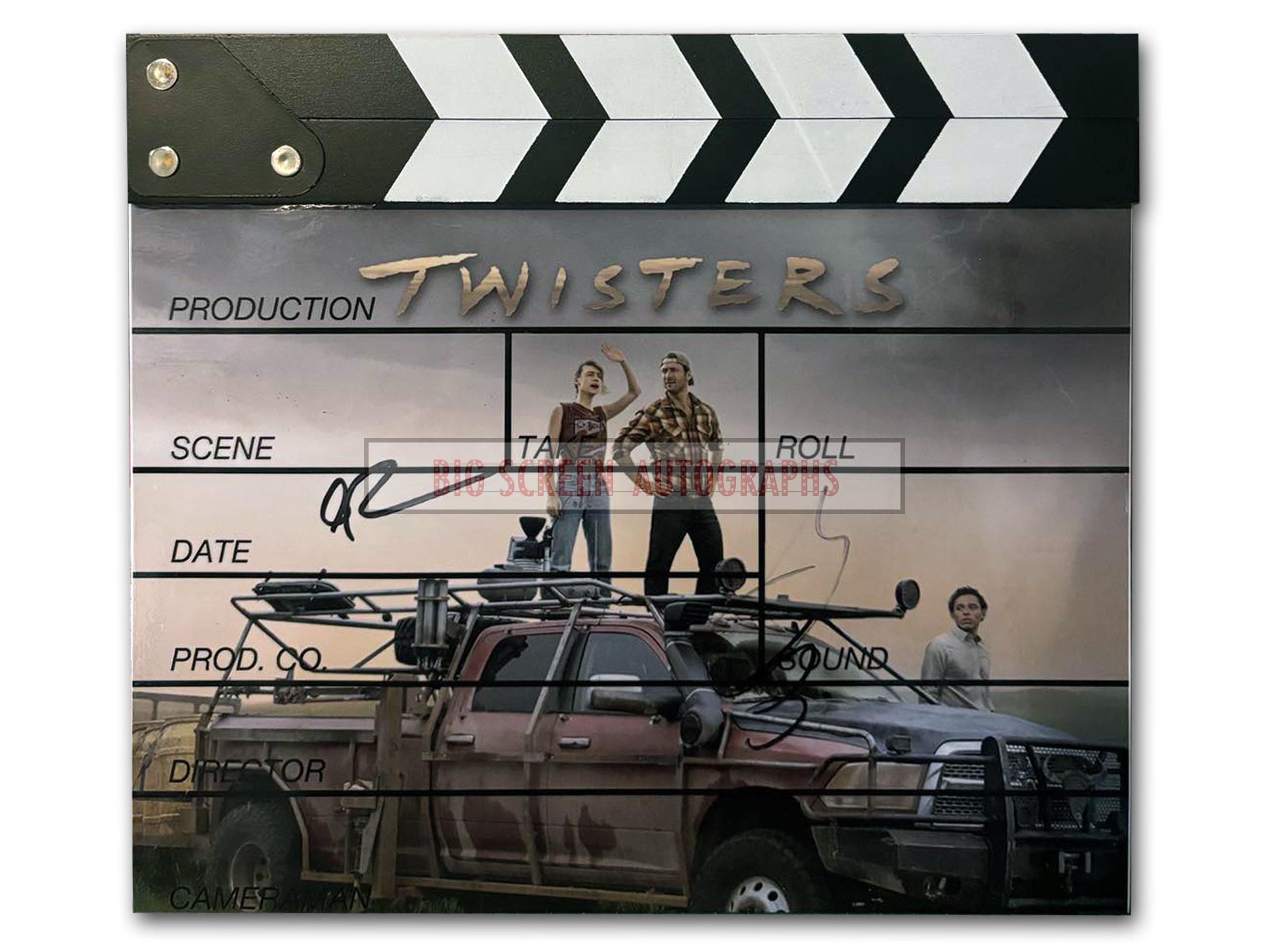 Twisters custom clapper board signed by 3 (B)