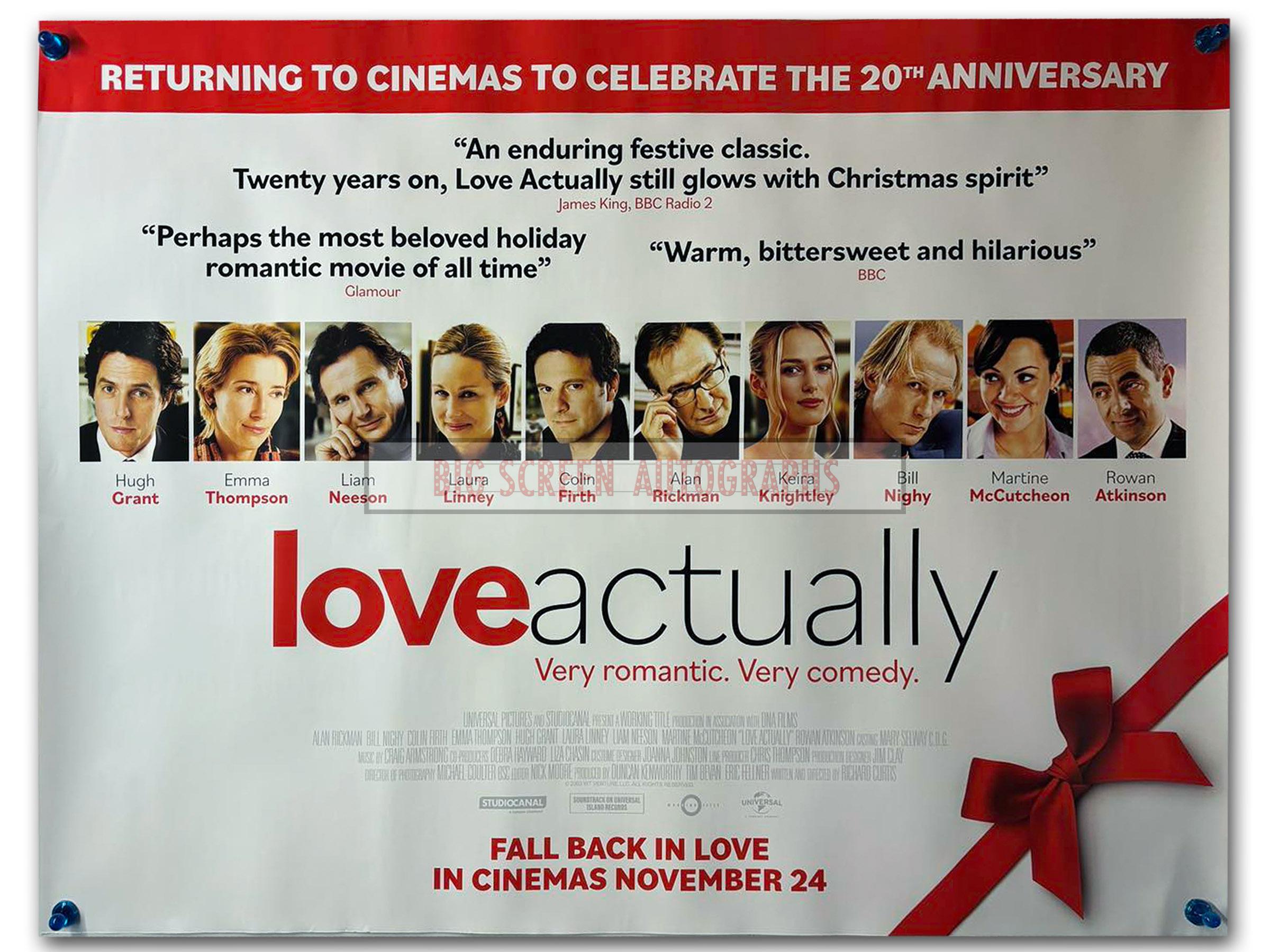 Love Actually 20th Anniversary quad poster