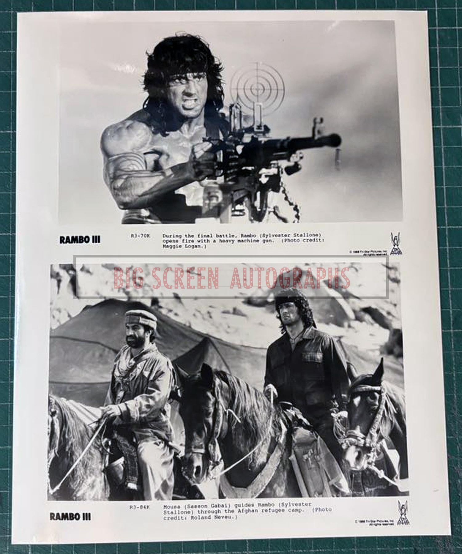 Rambo 3 publicity photo C | Big Screen Autographs