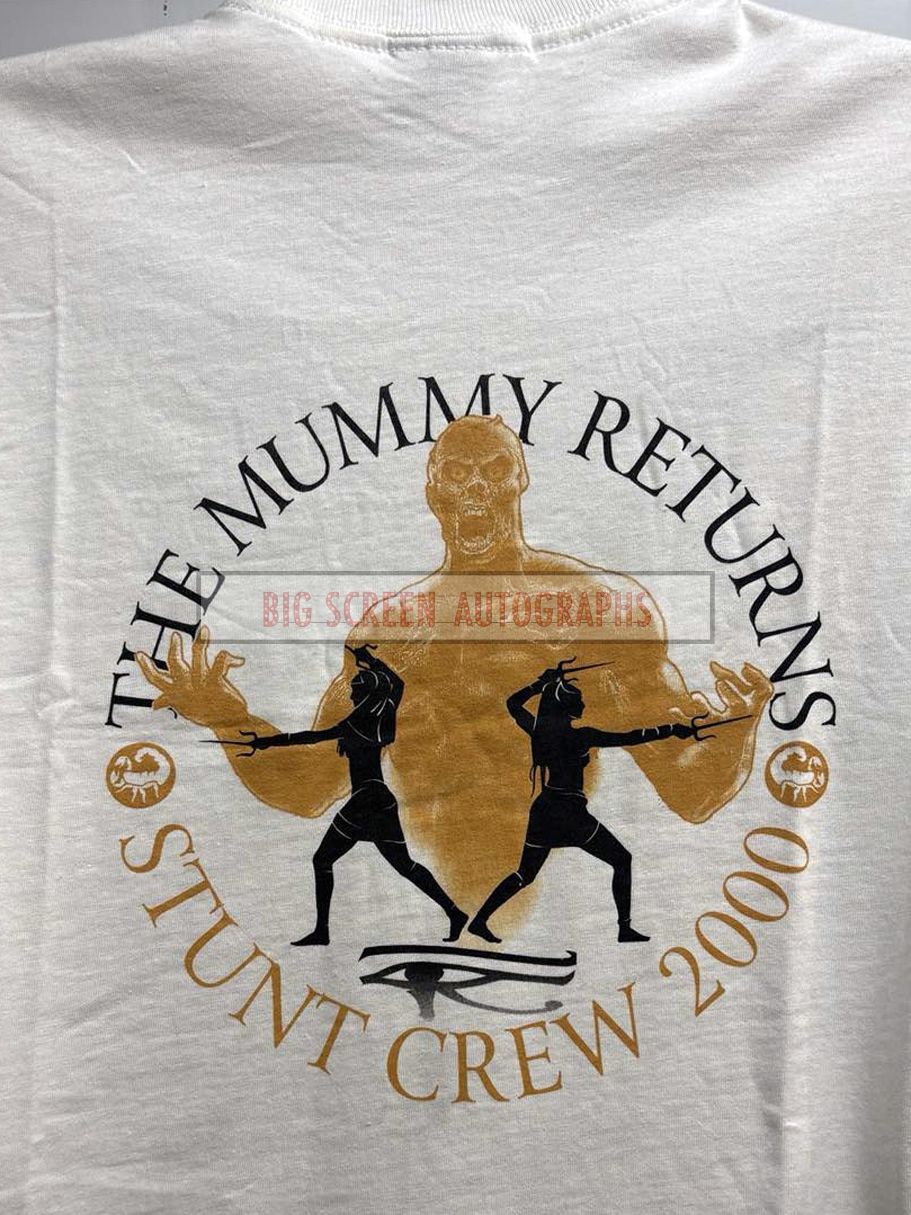 The Mummy Returns stunt crew t-shirt | Big Screen Autographs