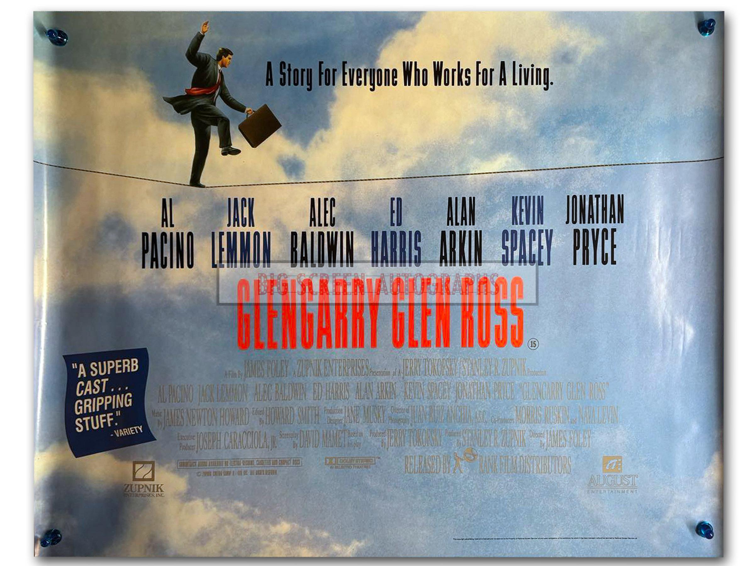 Glengarry Glen Ross quad poster