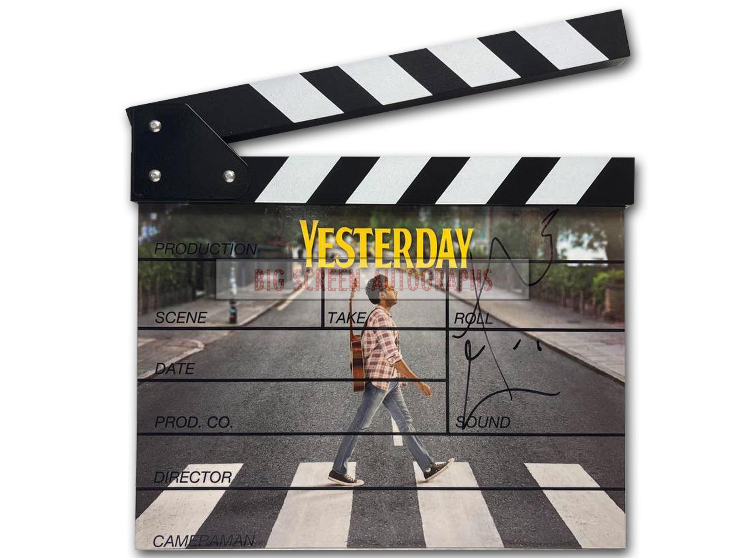 Custom Clapper Board Yesterday signed custom clapper board | Big Screen Autographs