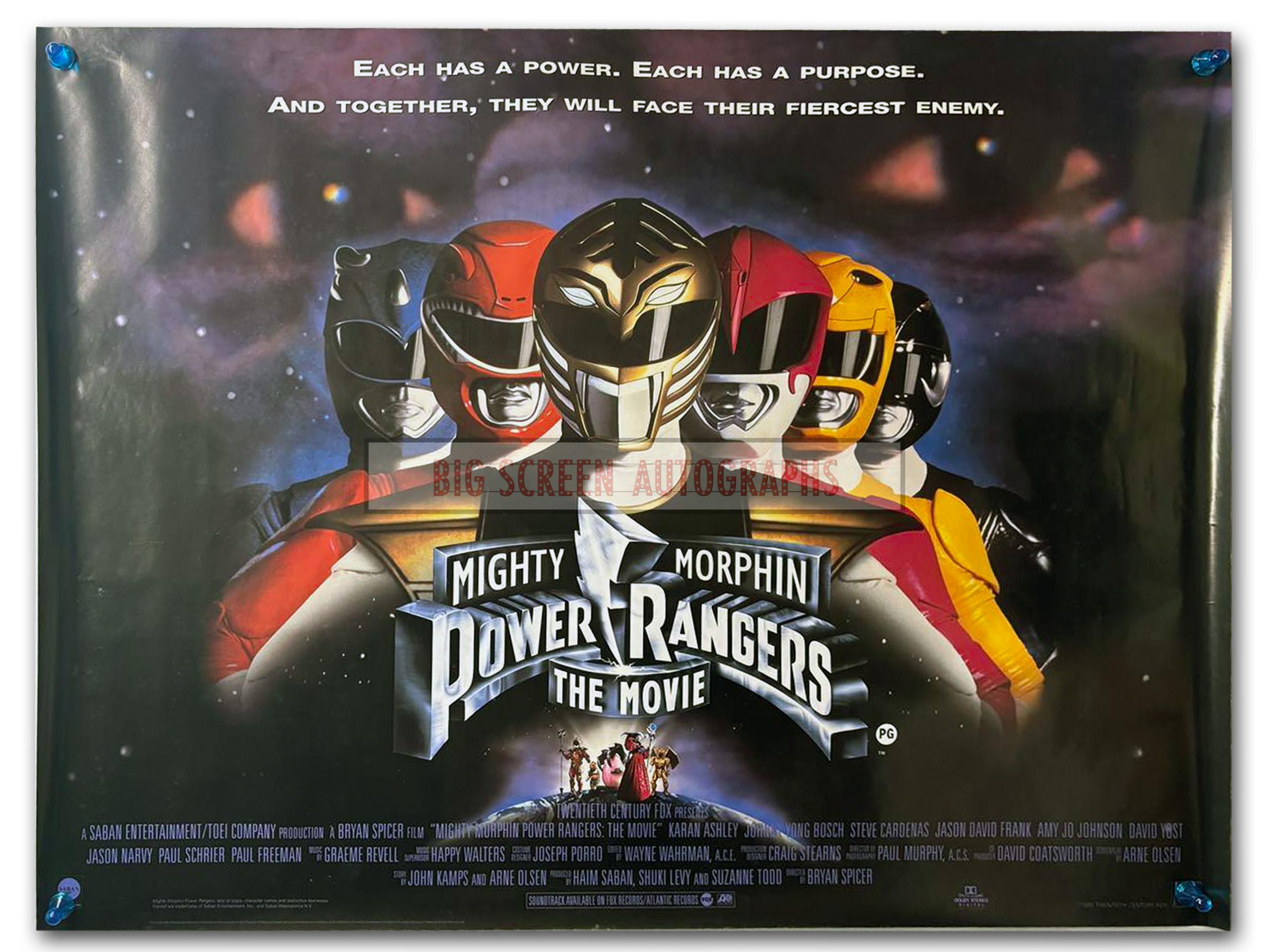 Power Rangers Horizontal Poster Mighty Morphin Power Rangers quad poster | Big Screen Autographs