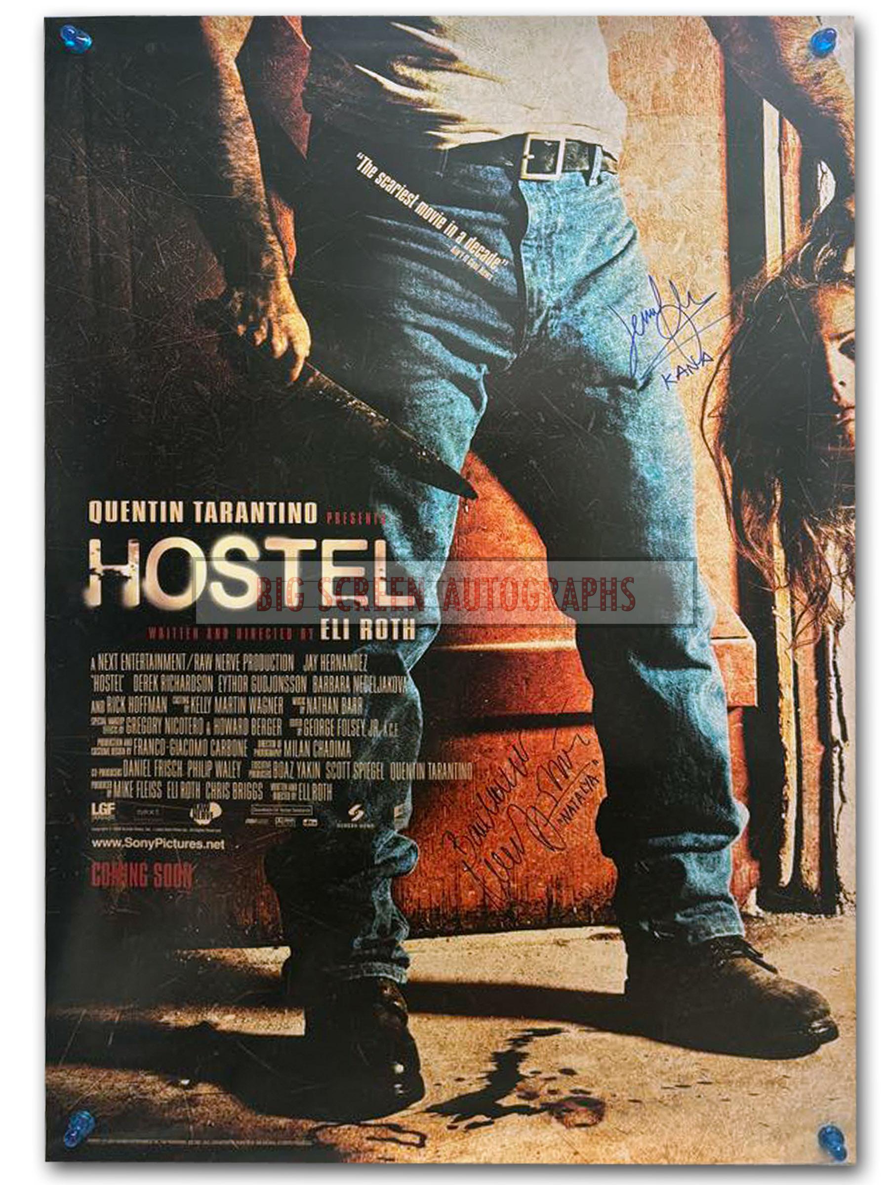 Hostel signed one sheet poster photo proof
