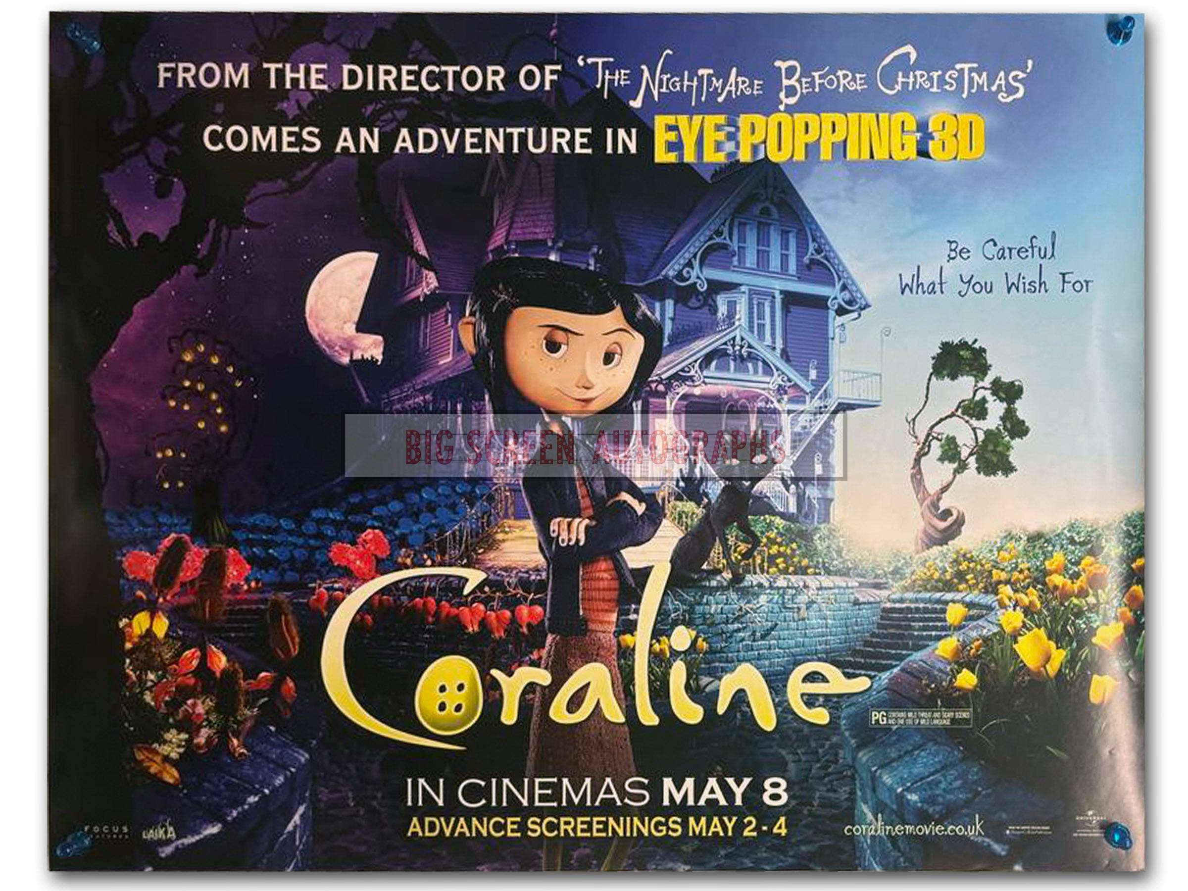 Coraline quad poster | Big Screen Autographs