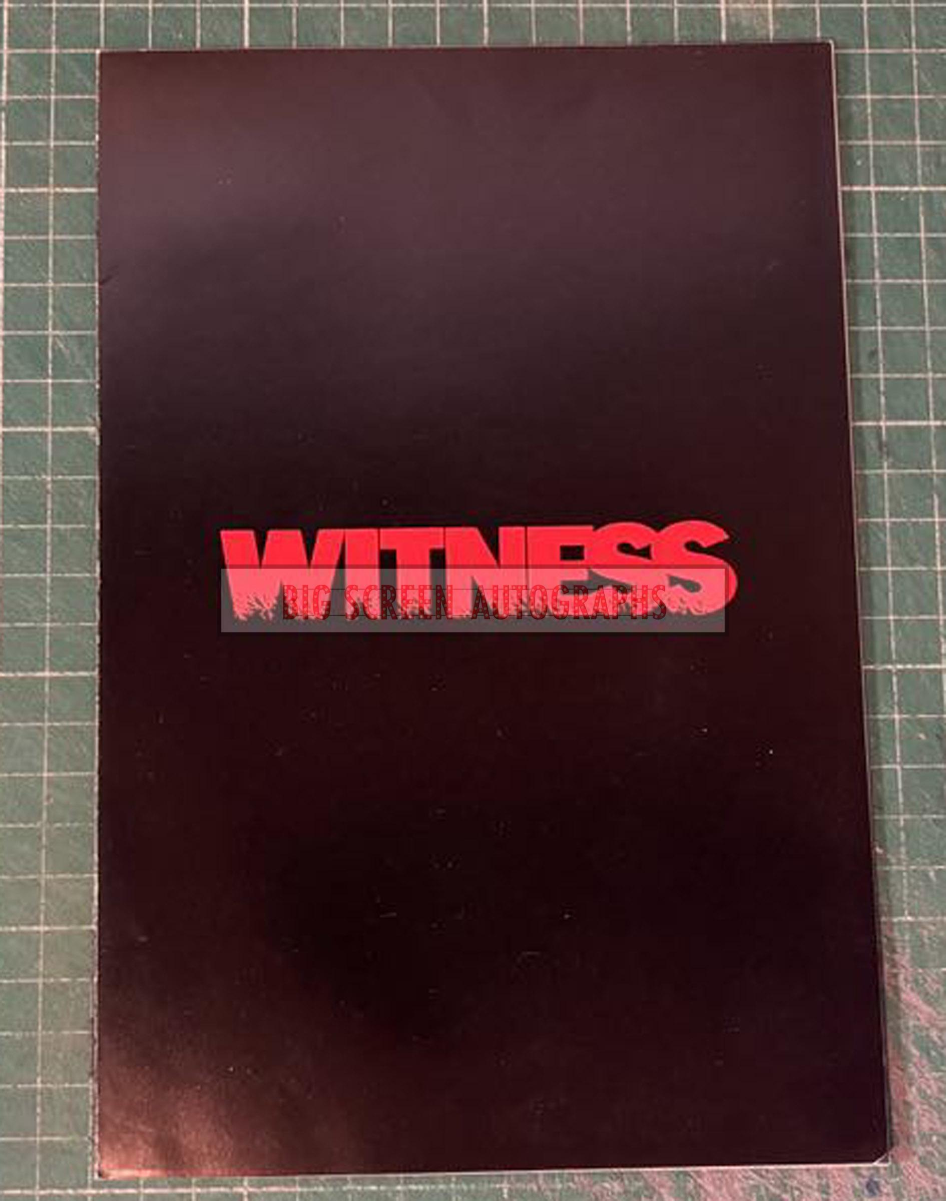Witness press release / synopsis